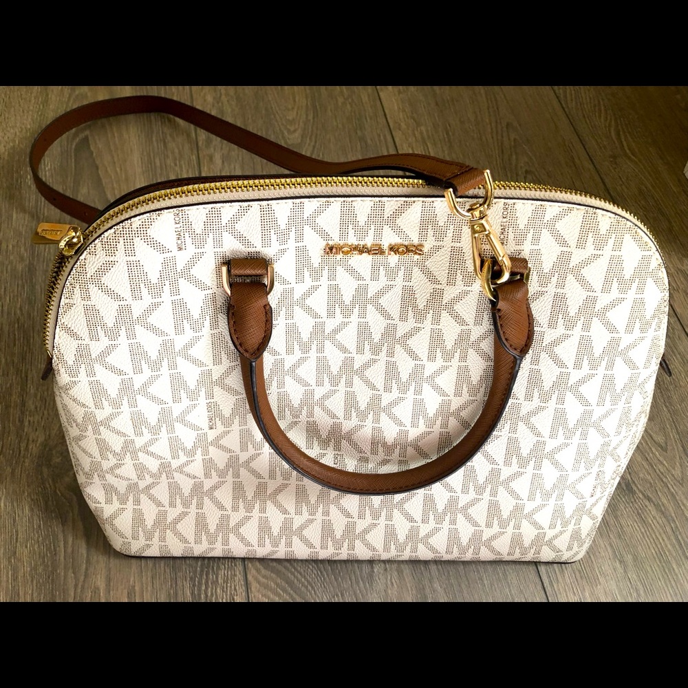 MK purse black and white.